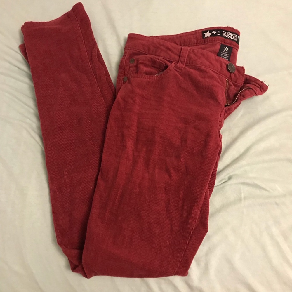 Maroon corduroy skinny pants (brand new, size 9)